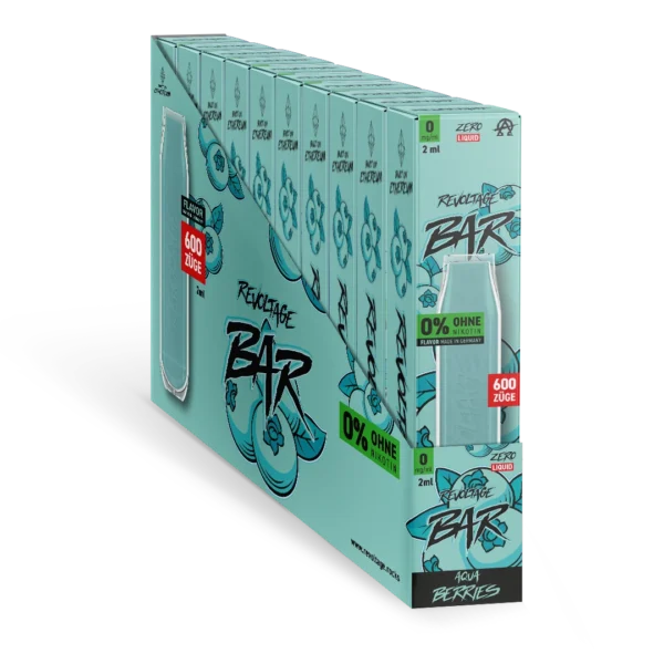 Revoltage Aqua Berries E-Zigaretten Nikotinfrei in einem 10er Pack, jetzt in großen Mengen in unserem Online Shop erwerben.