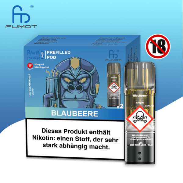 RandM Tornado Pods Blaubeere - 20 mg/ml