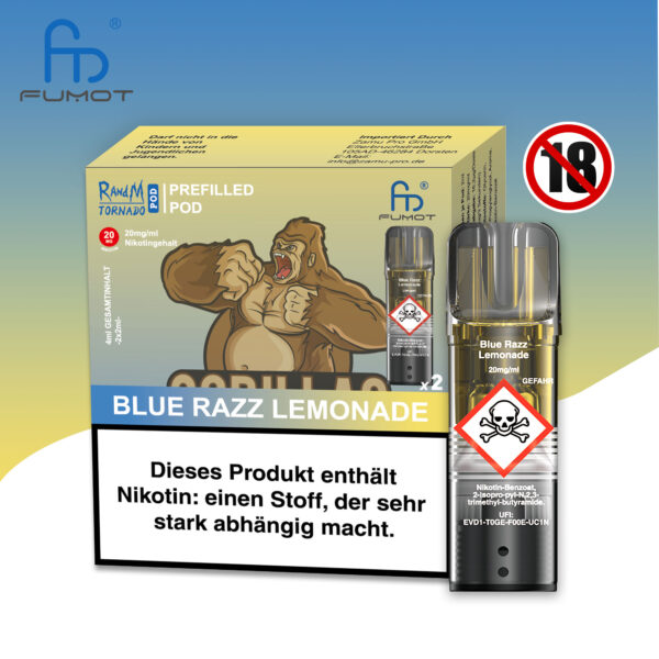 RandM Tornado Pods Blue Razz Lemonade - 20 mg/ml