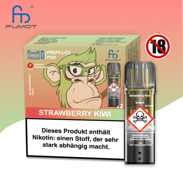RandM Tornado Pods Strawberry Kiwi - 20 mg/ml